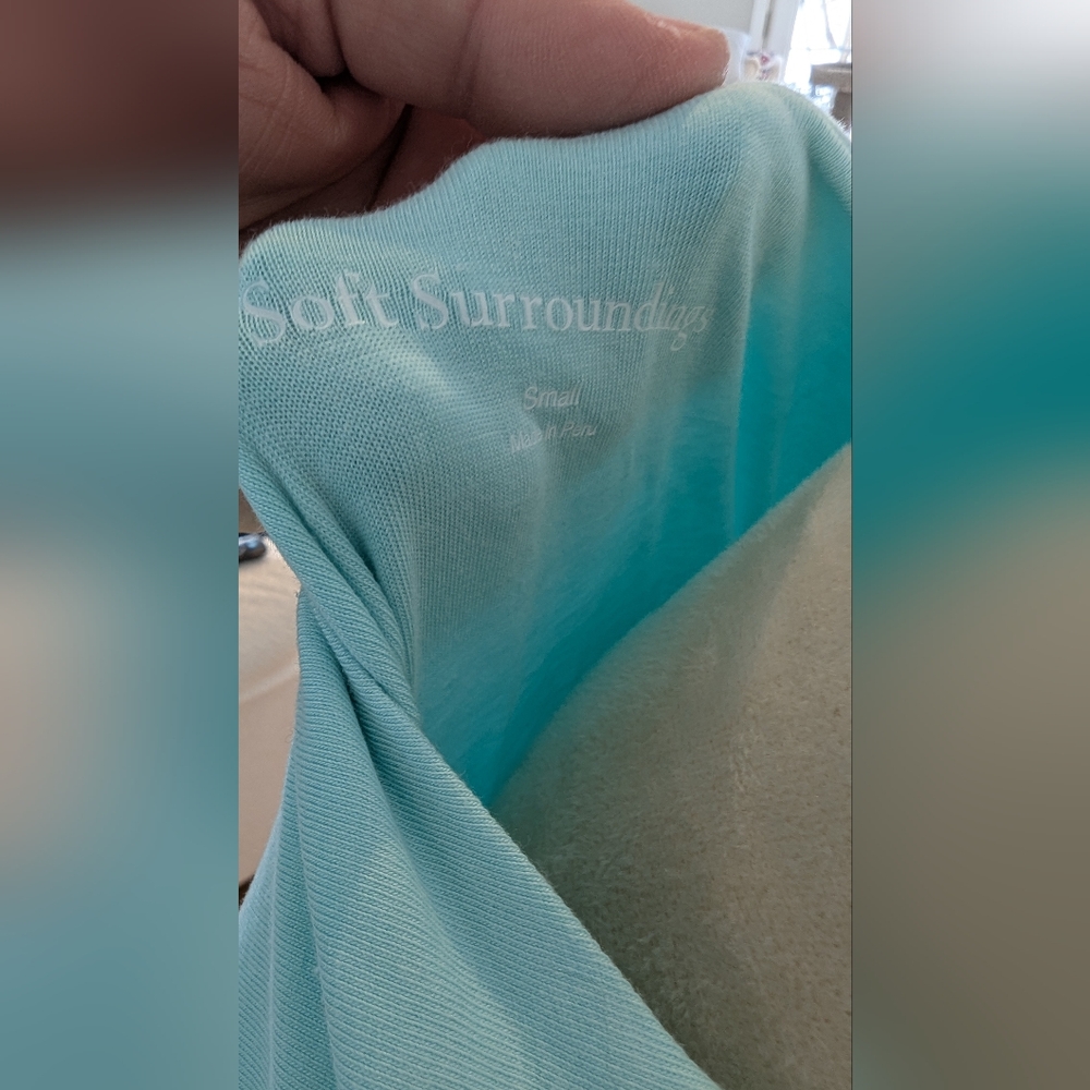 Soft Surroundings Aqua Sleeveless Wrap Style Tank Top - Picture 5 of 6